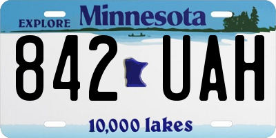 MN license plate 842UAH