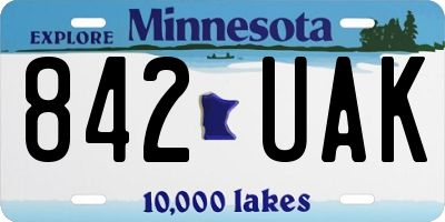 MN license plate 842UAK