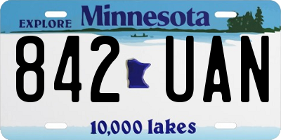 MN license plate 842UAN
