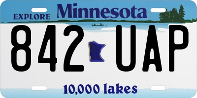 MN license plate 842UAP