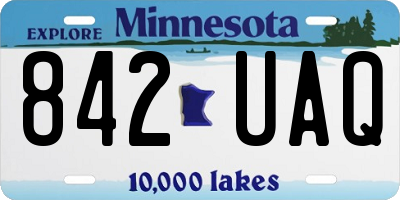 MN license plate 842UAQ
