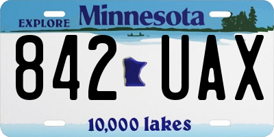MN license plate 842UAX