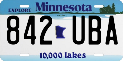 MN license plate 842UBA