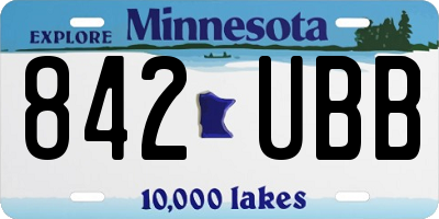 MN license plate 842UBB