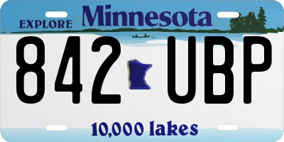 MN license plate 842UBP