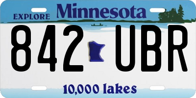 MN license plate 842UBR