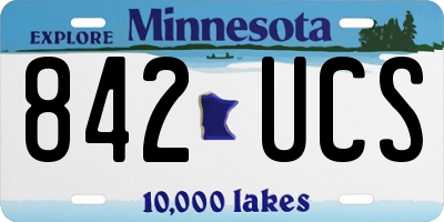 MN license plate 842UCS