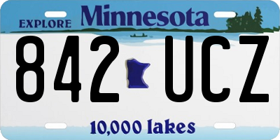 MN license plate 842UCZ