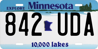 MN license plate 842UDA