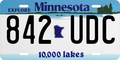 MN license plate 842UDC