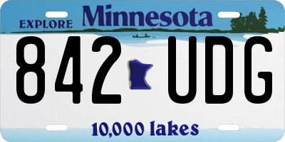 MN license plate 842UDG