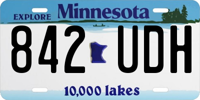MN license plate 842UDH