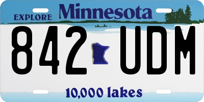 MN license plate 842UDM