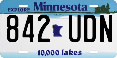 MN license plate 842UDN