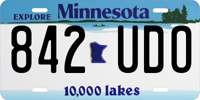 MN license plate 842UDO