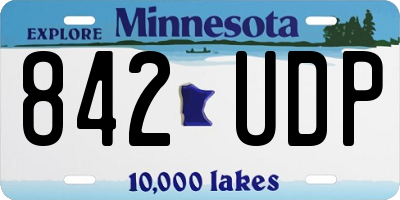 MN license plate 842UDP