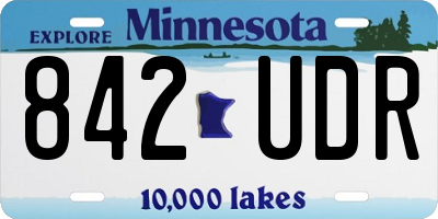 MN license plate 842UDR