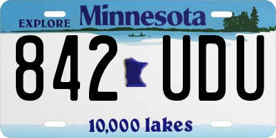 MN license plate 842UDU