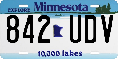 MN license plate 842UDV