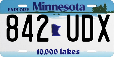 MN license plate 842UDX