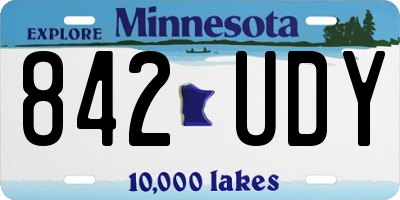 MN license plate 842UDY