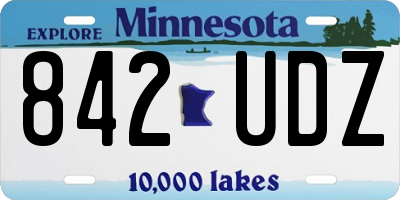 MN license plate 842UDZ