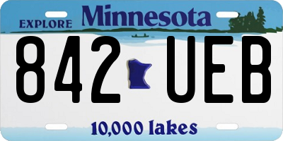 MN license plate 842UEB