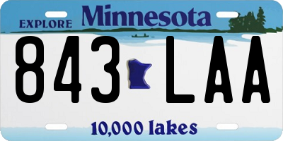 MN license plate 843LAA