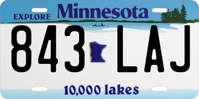 MN license plate 843LAJ