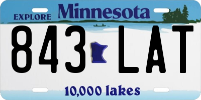 MN license plate 843LAT