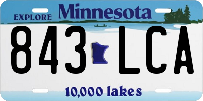 MN license plate 843LCA