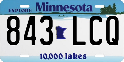 MN license plate 843LCQ