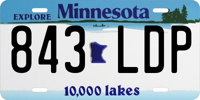 MN license plate 843LDP