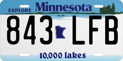 MN license plate 843LFB