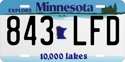 MN license plate 843LFD