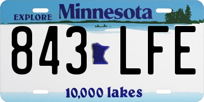 MN license plate 843LFE