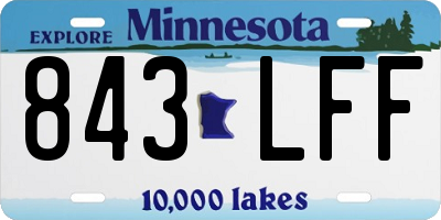 MN license plate 843LFF