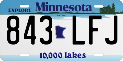 MN license plate 843LFJ
