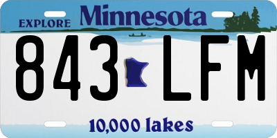 MN license plate 843LFM