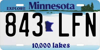 MN license plate 843LFN