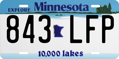 MN license plate 843LFP