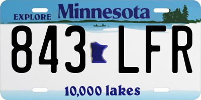 MN license plate 843LFR