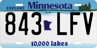 MN license plate 843LFV