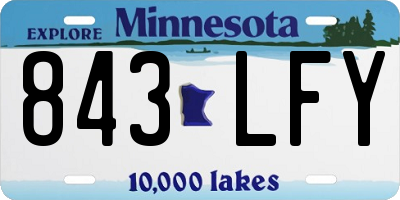 MN license plate 843LFY