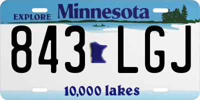 MN license plate 843LGJ