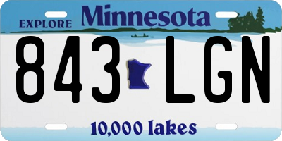 MN license plate 843LGN