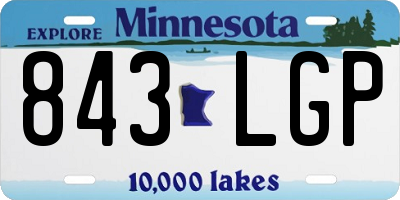 MN license plate 843LGP
