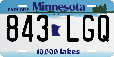 MN license plate 843LGQ