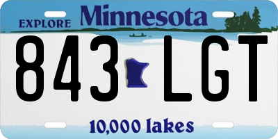 MN license plate 843LGT