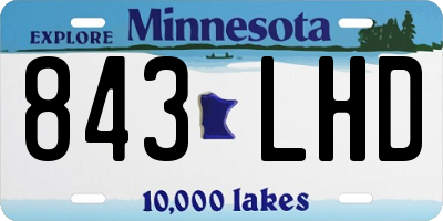MN license plate 843LHD